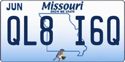 MO license plate QL8I6Q