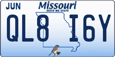 MO license plate QL8I6Y