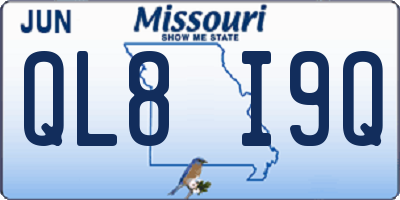 MO license plate QL8I9Q