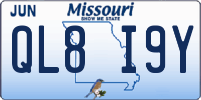 MO license plate QL8I9Y