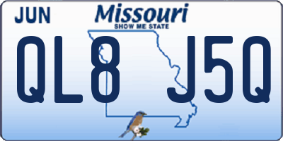 MO license plate QL8J5Q