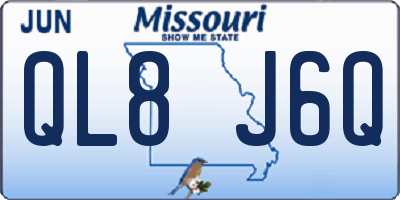 MO license plate QL8J6Q