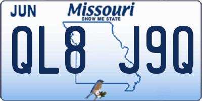 MO license plate QL8J9Q