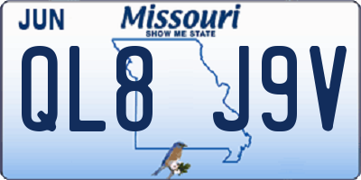 MO license plate QL8J9V