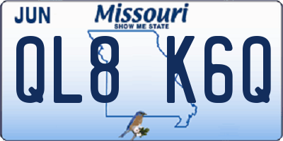 MO license plate QL8K6Q