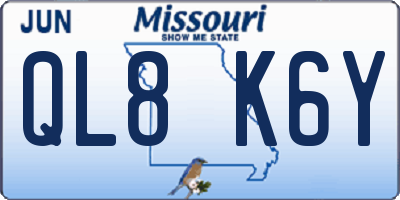 MO license plate QL8K6Y