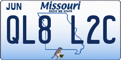 MO license plate QL8L2C