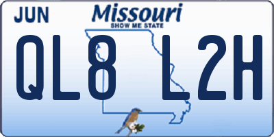 MO license plate QL8L2H