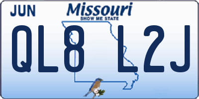 MO license plate QL8L2J