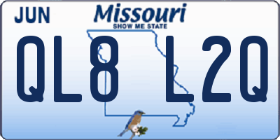 MO license plate QL8L2Q