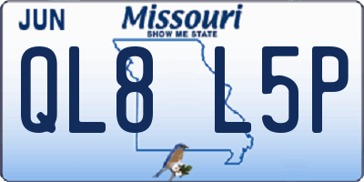 MO license plate QL8L5P