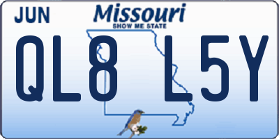 MO license plate QL8L5Y