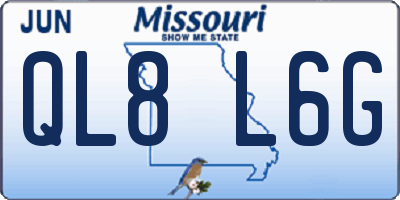 MO license plate QL8L6G