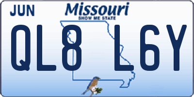 MO license plate QL8L6Y