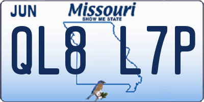 MO license plate QL8L7P