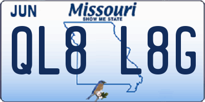 MO license plate QL8L8G