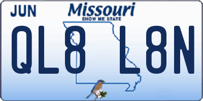 MO license plate QL8L8N