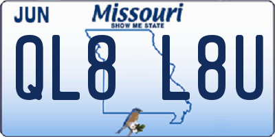 MO license plate QL8L8U