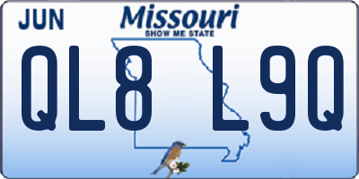MO license plate QL8L9Q