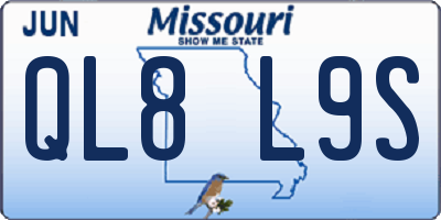 MO license plate QL8L9S