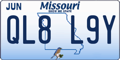MO license plate QL8L9Y