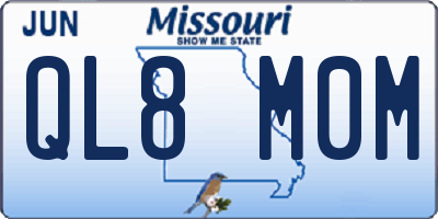 MO license plate QL8M0M