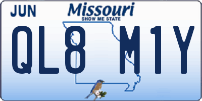 MO license plate QL8M1Y