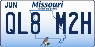 MO license plate QL8M2H