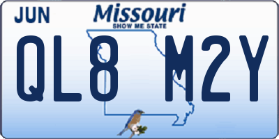 MO license plate QL8M2Y
