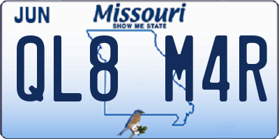 MO license plate QL8M4R