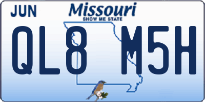 MO license plate QL8M5H