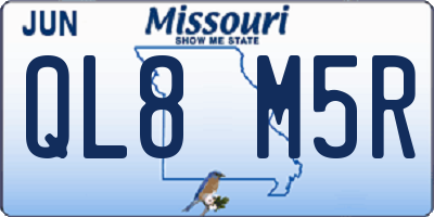 MO license plate QL8M5R