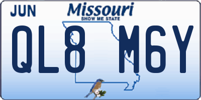 MO license plate QL8M6Y