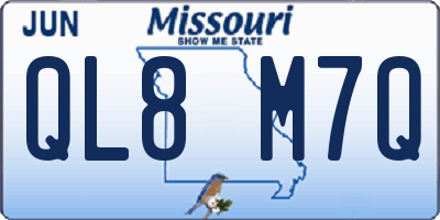 MO license plate QL8M7Q
