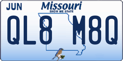 MO license plate QL8M8Q