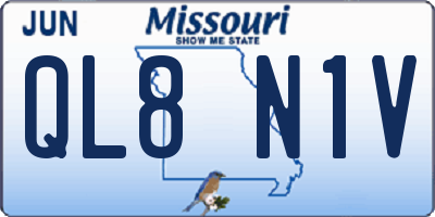 MO license plate QL8N1V
