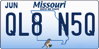 MO license plate QL8N5Q