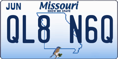 MO license plate QL8N6Q