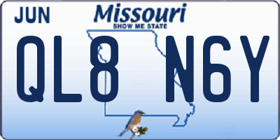 MO license plate QL8N6Y