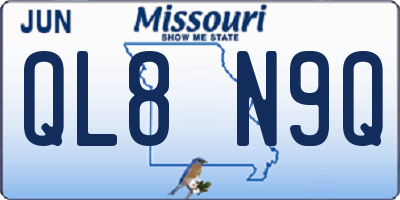 MO license plate QL8N9Q