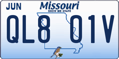 MO license plate QL8O1V