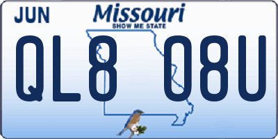 MO license plate QL8O8U