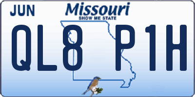 MO license plate QL8P1H