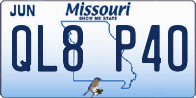 MO license plate QL8P4O