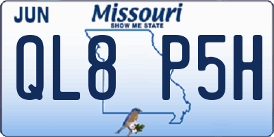MO license plate QL8P5H