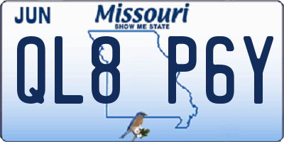 MO license plate QL8P6Y