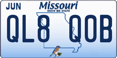 MO license plate QL8Q0B