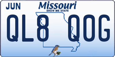 MO license plate QL8Q0G