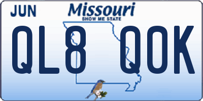 MO license plate QL8Q0K