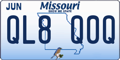 MO license plate QL8Q0Q